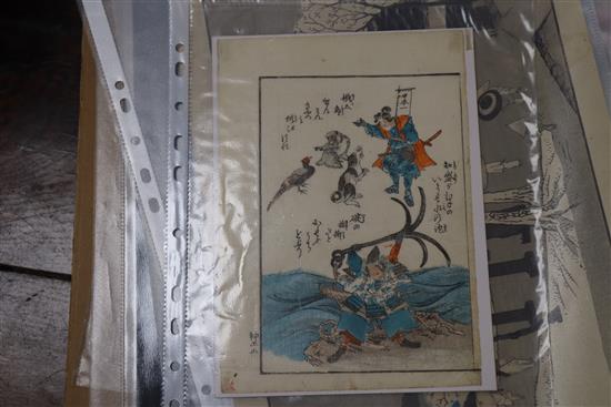 Japanese School, a group of assorted unframed woodblock prints